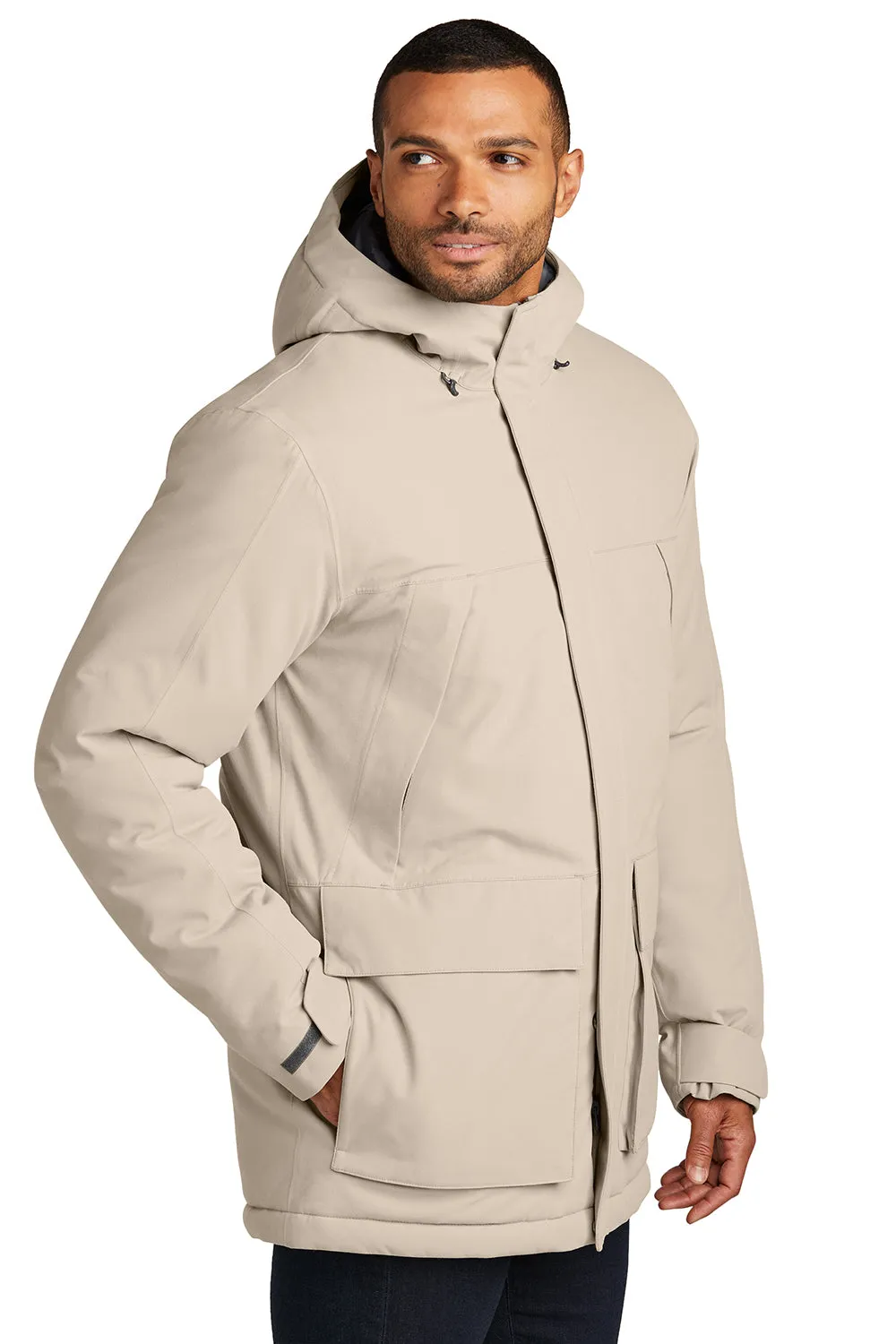 Port Authority Mens Latitude Windproof & Waterproof Full Zip Hooded Parka - Sahara  Premium quality Clothing Port-Authority