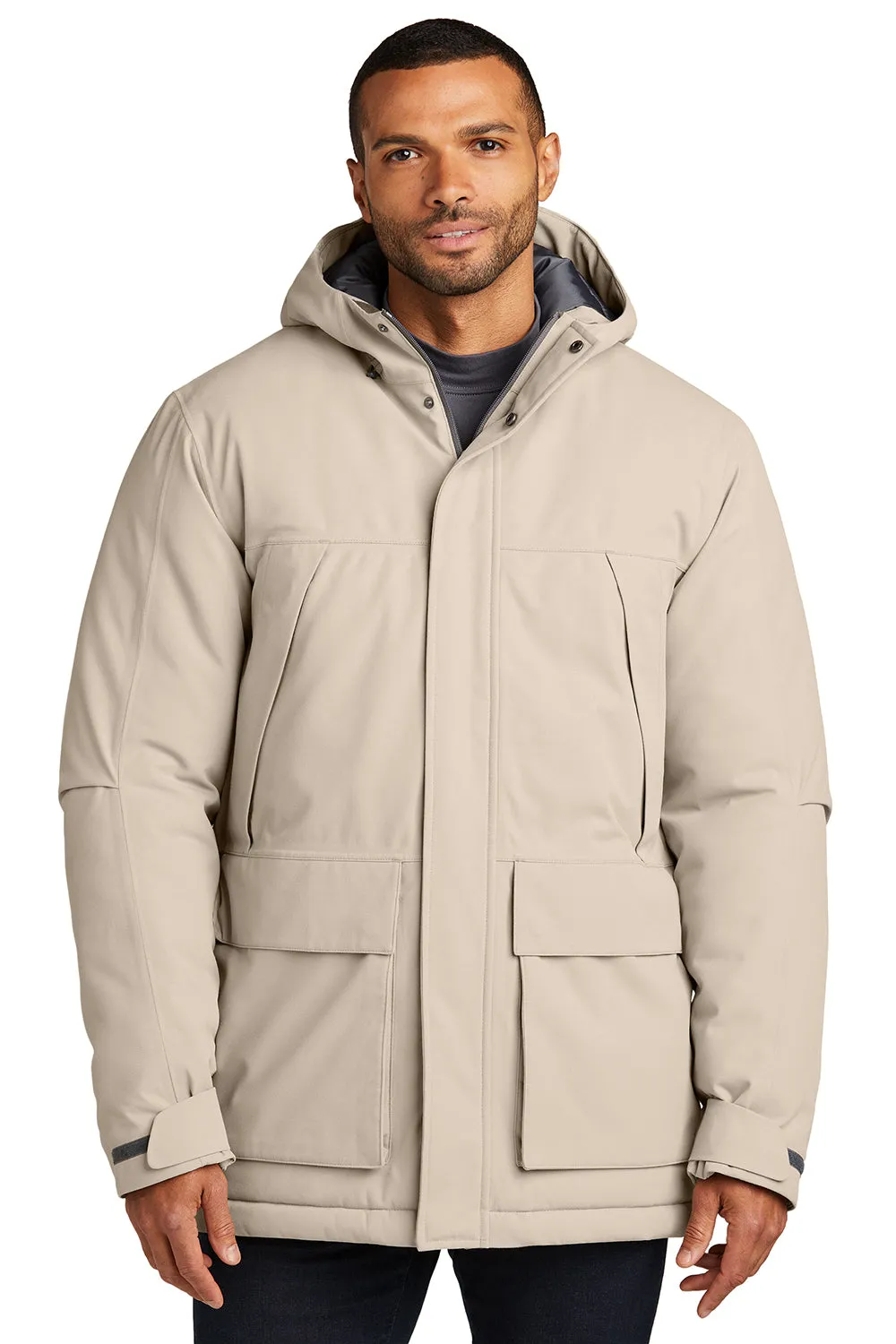 Port Authority Mens Latitude Windproof & Waterproof Full Zip Hooded Parka - Sahara  Premium quality Clothing Port-Authority