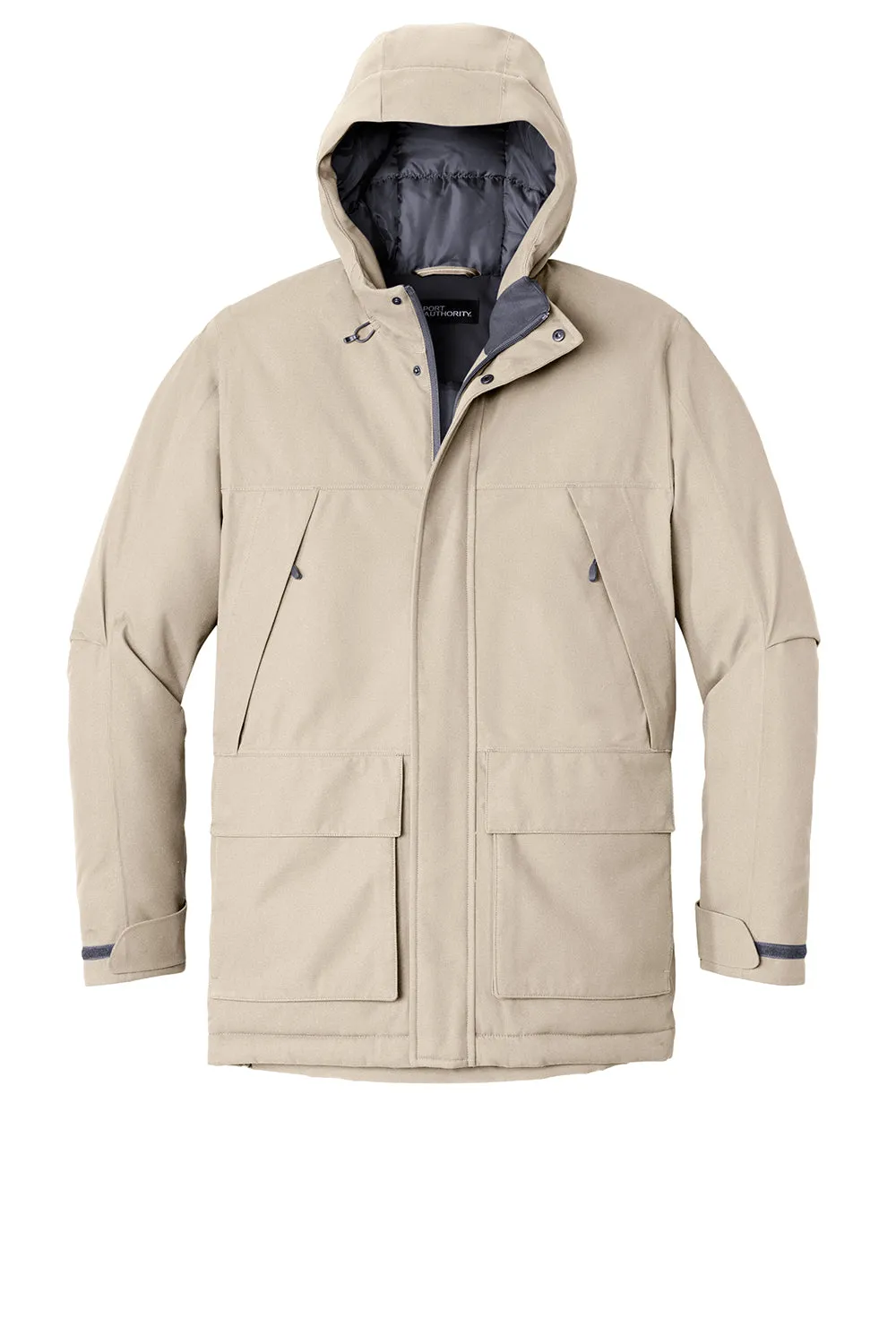 Port Authority Mens Latitude Windproof & Waterproof Full Zip Hooded Parka - Sahara  Premium quality Clothing Port-Authority
