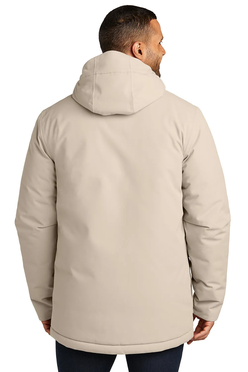 Port Authority Mens Latitude Windproof & Waterproof Full Zip Hooded Parka - Sahara  Premium quality Clothing Port-Authority