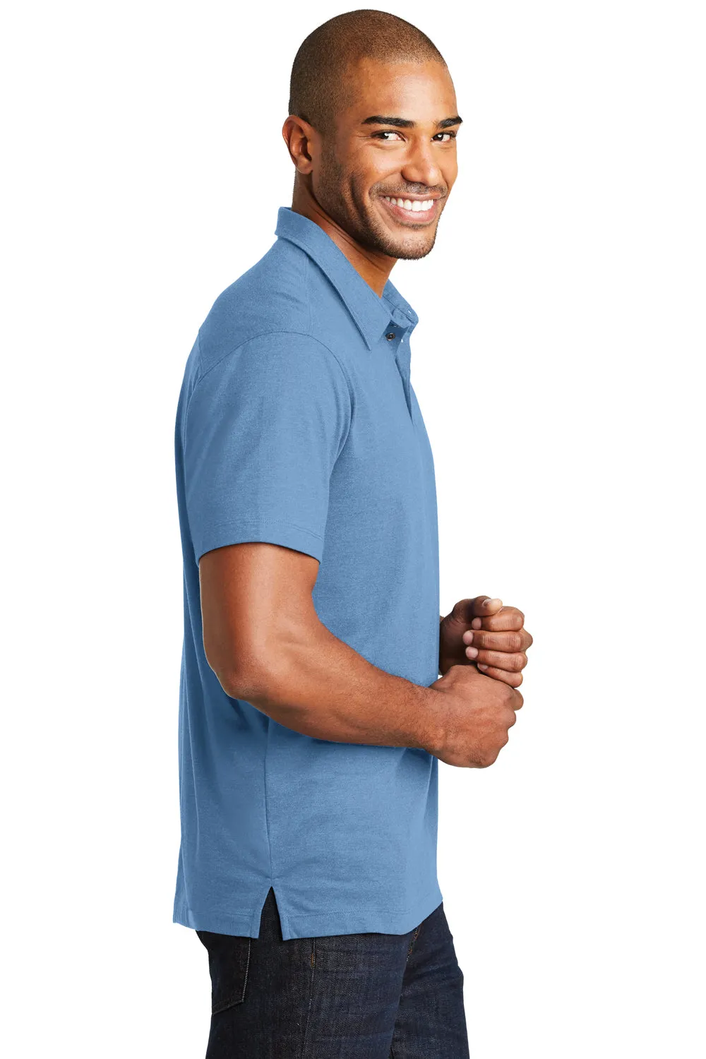 Port Authority Mens Meridian Short Sleeve Polo Shirt - Blue Skies - Closeout  Premium quality Clothing Port-Authority