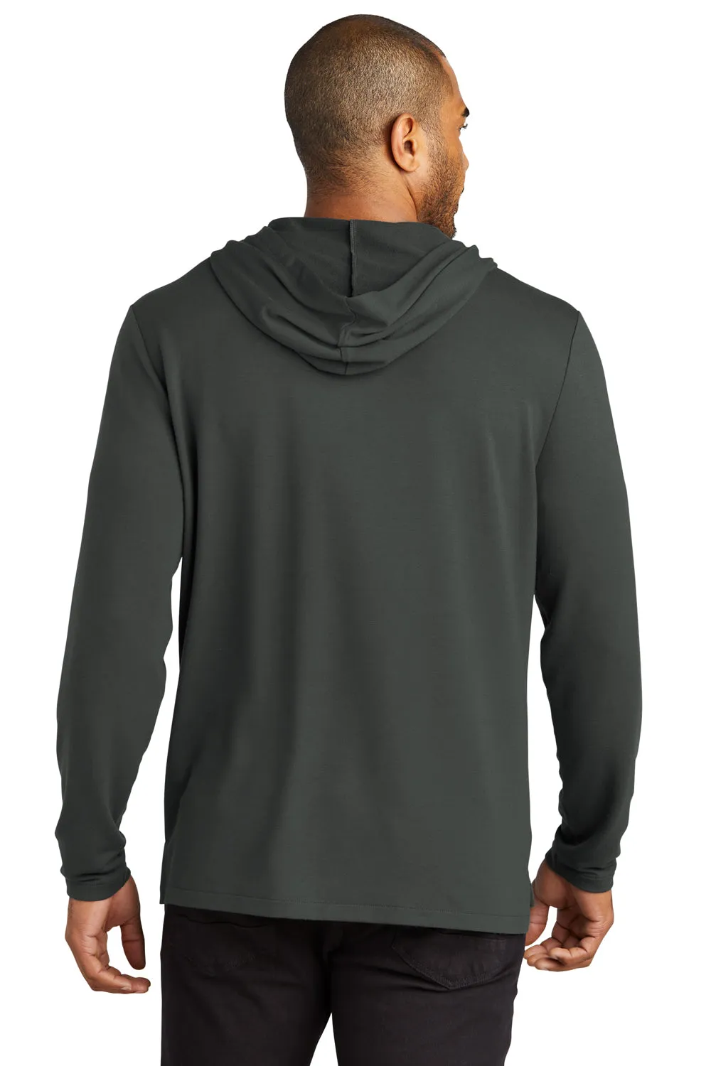 Port Authority Mens Microterry Snag Resistant Hooded Sweatshirt Hoodie - Charcoal Grey  Premium quality Clothing Port-Authority