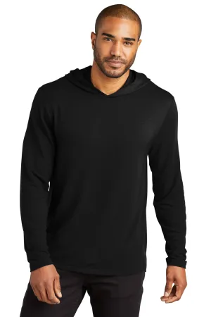 Port Authority Mens Microterry Snag Resistant Hooded Sweatshirt Hoodie - Deep Black  Premium quality Clothing Port-Authority