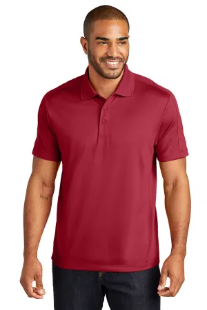 Port Authority Mens Moisture Wicking Short Sleeve Polo Shirt - Rich Red  Premium quality Clothing Port-Authority