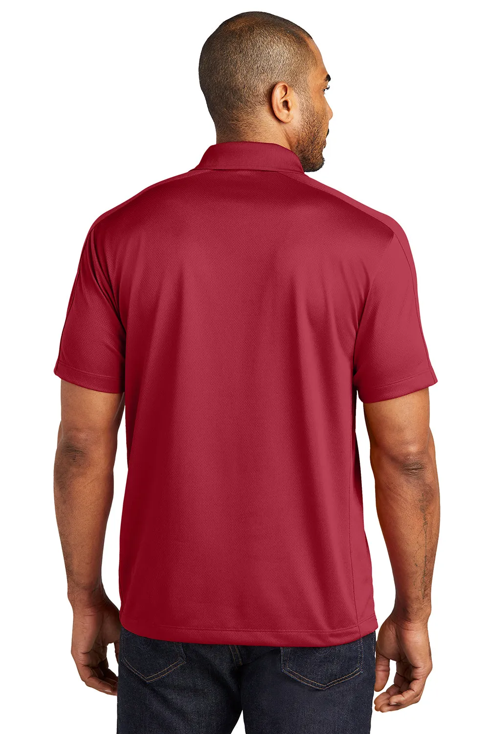 Port Authority Mens Moisture Wicking Short Sleeve Polo Shirt - Rich Red  Premium quality Clothing Port-Authority