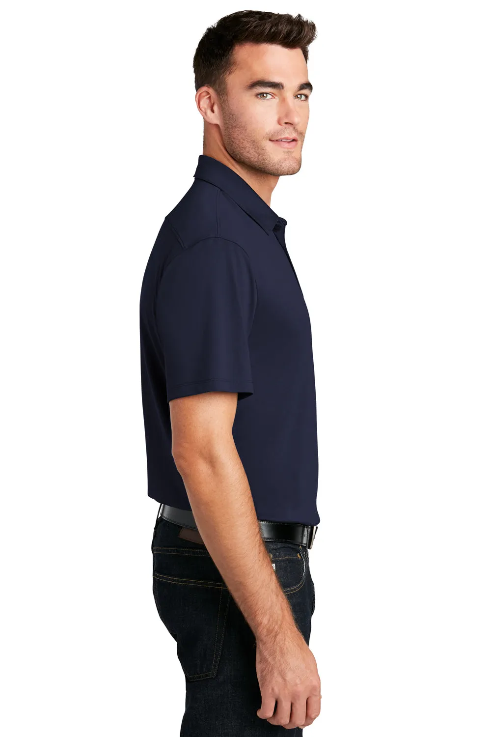 Port Authority Mens Moisture Wicking Short Sleeve Polo Shirt - True Navy Blue  Premium quality Clothing Port-Authority