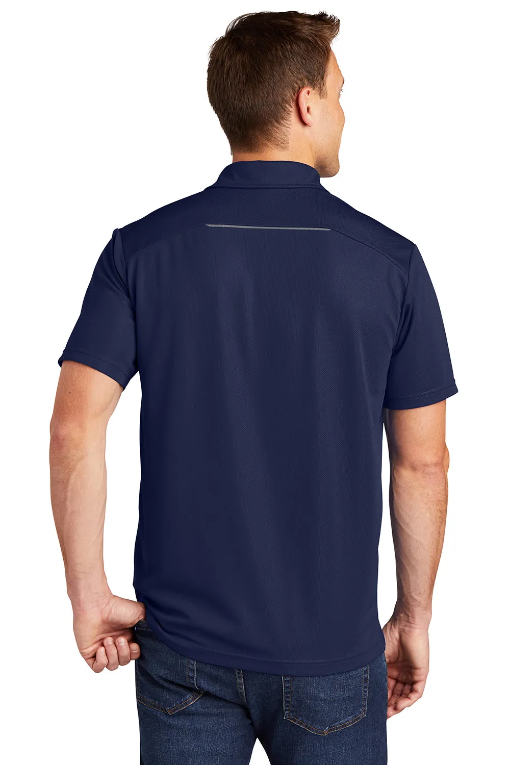 Port Authority Mens Moisture Wicking Short Sleeve Polo Shirt - True Navy Blue  Premium quality Clothing Port-Authority