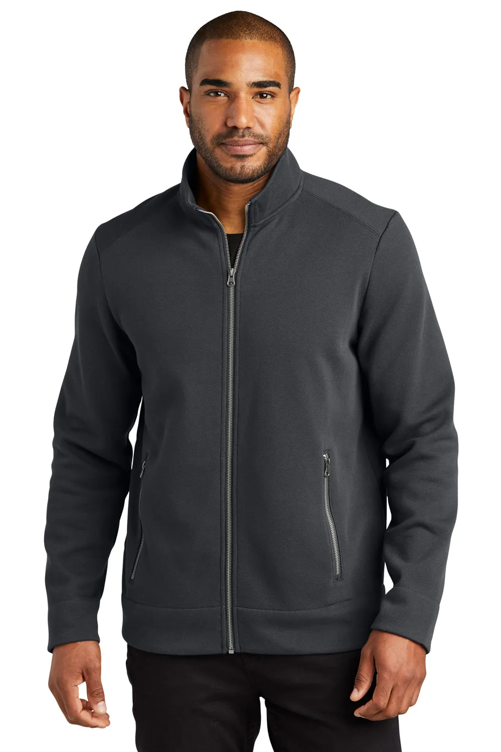 Port Authority Mens Network Fleece Full Zip Jacket - Charcoal Grey  Premium quality Clothing Port-Authority
