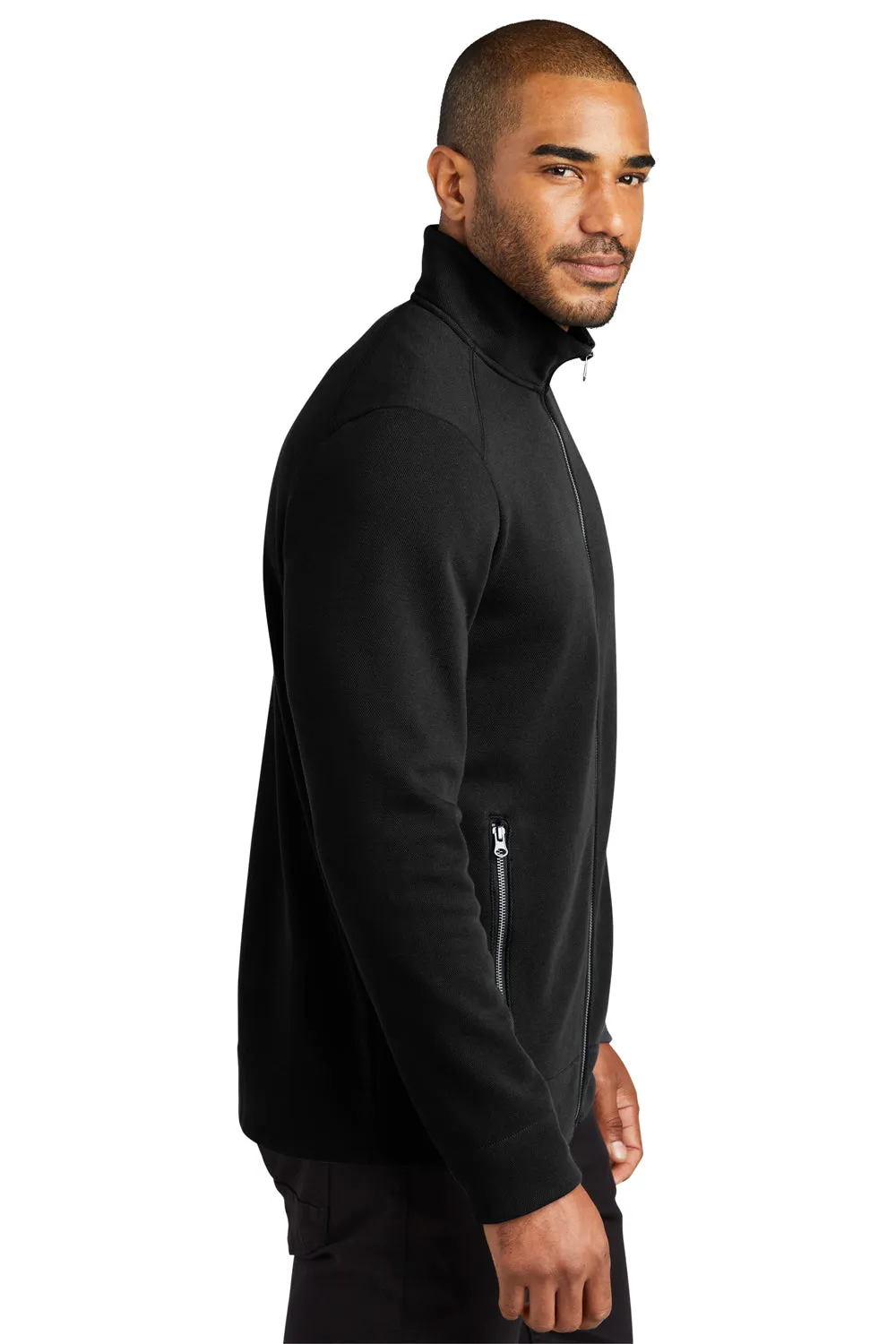 Port Authority Mens Network Fleece Full Zip Jacket - Deep Black  Premium quality Clothing Port-Authority