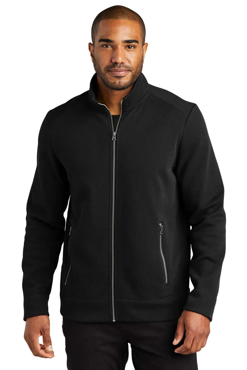 Port Authority Mens Network Fleece Full Zip Jacket - Deep Black  Premium quality Clothing Port-Authority