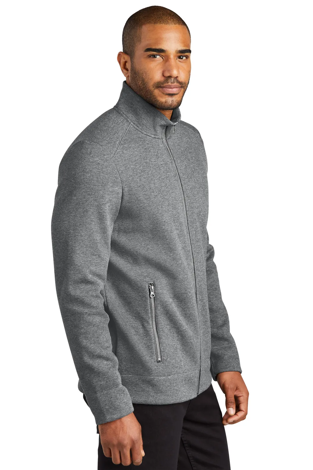 Port Authority Mens Network Fleece Full Zip Jacket - Heather Grey  Premium quality Clothing Port-Authority