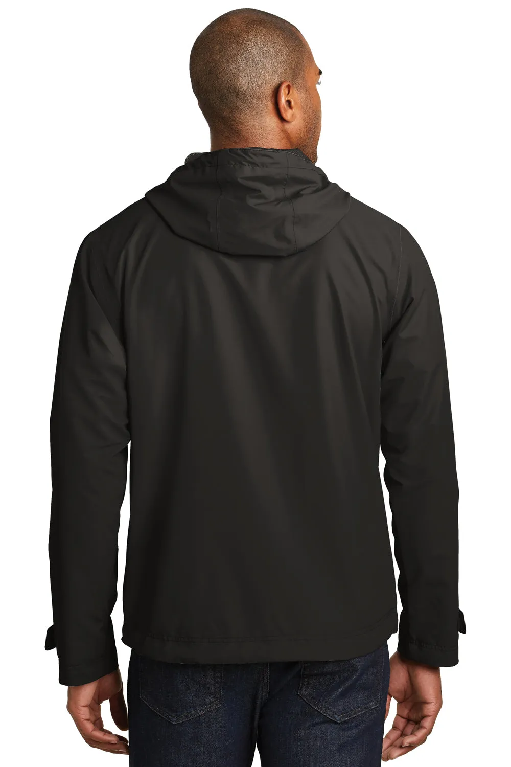 Port Authority Mens Northwest Slicker Waterproof Full Zip Hooded Jacket - Black  Premium quality Clothing Port-Authority