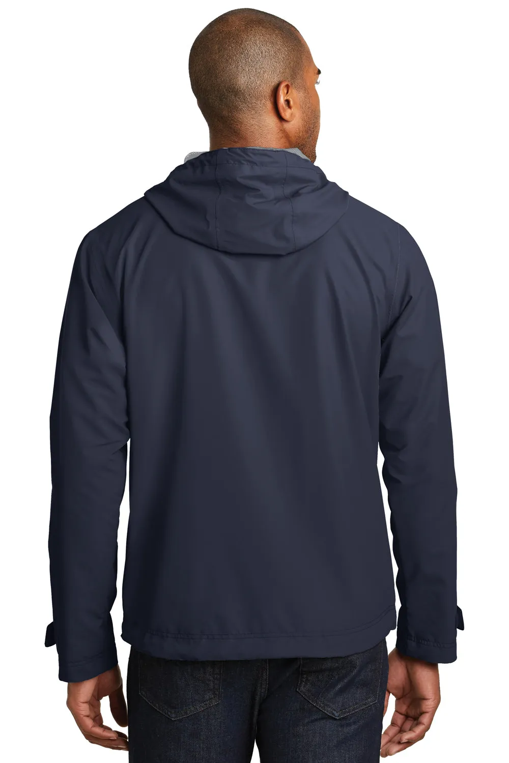 Port Authority Mens Northwest Slicker Waterproof Full Zip Hooded Jacket - Navy Blue  Premium quality Clothing Port-Authority