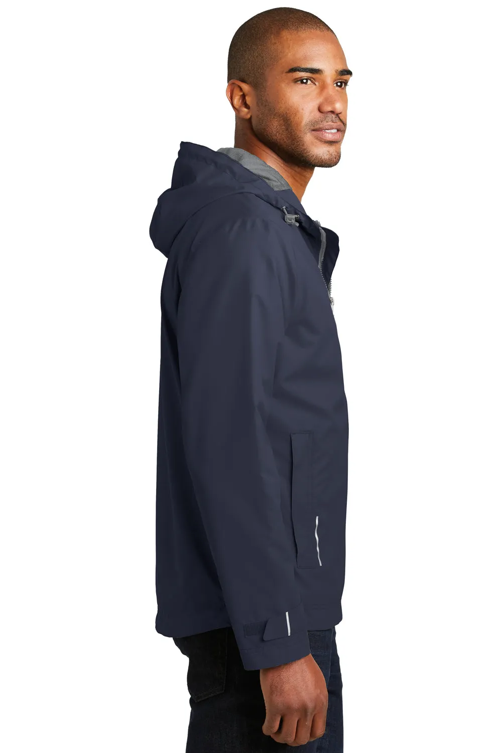 Port Authority Mens Northwest Slicker Waterproof Full Zip Hooded Jacket - Navy Blue  Premium quality Clothing Port-Authority