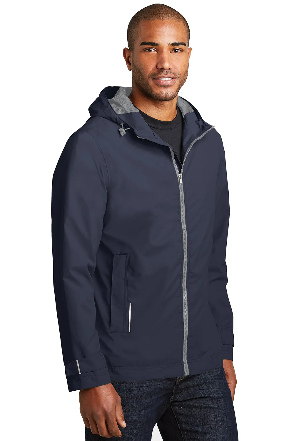 Port Authority Mens Northwest Slicker Waterproof Full Zip Hooded Jacket - Navy Blue  Premium quality Clothing Port-Authority
