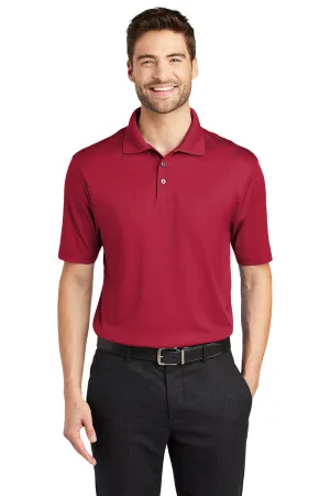 Port Authority Mens Performance Moisture Wicking Short Sleeve Polo Shirt - Rich Red  Premium quality Clothing Port-Authority