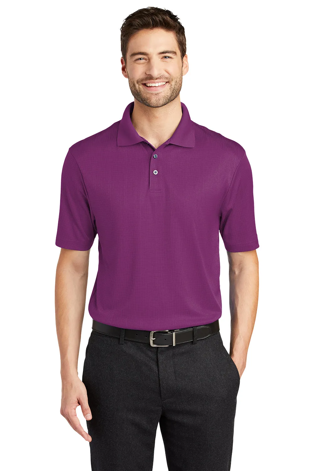 Port Authority Mens Performance Moisture Wicking Short Sleeve Polo Shirt - Violet Purple  Premium quality Clothing Port-Authority