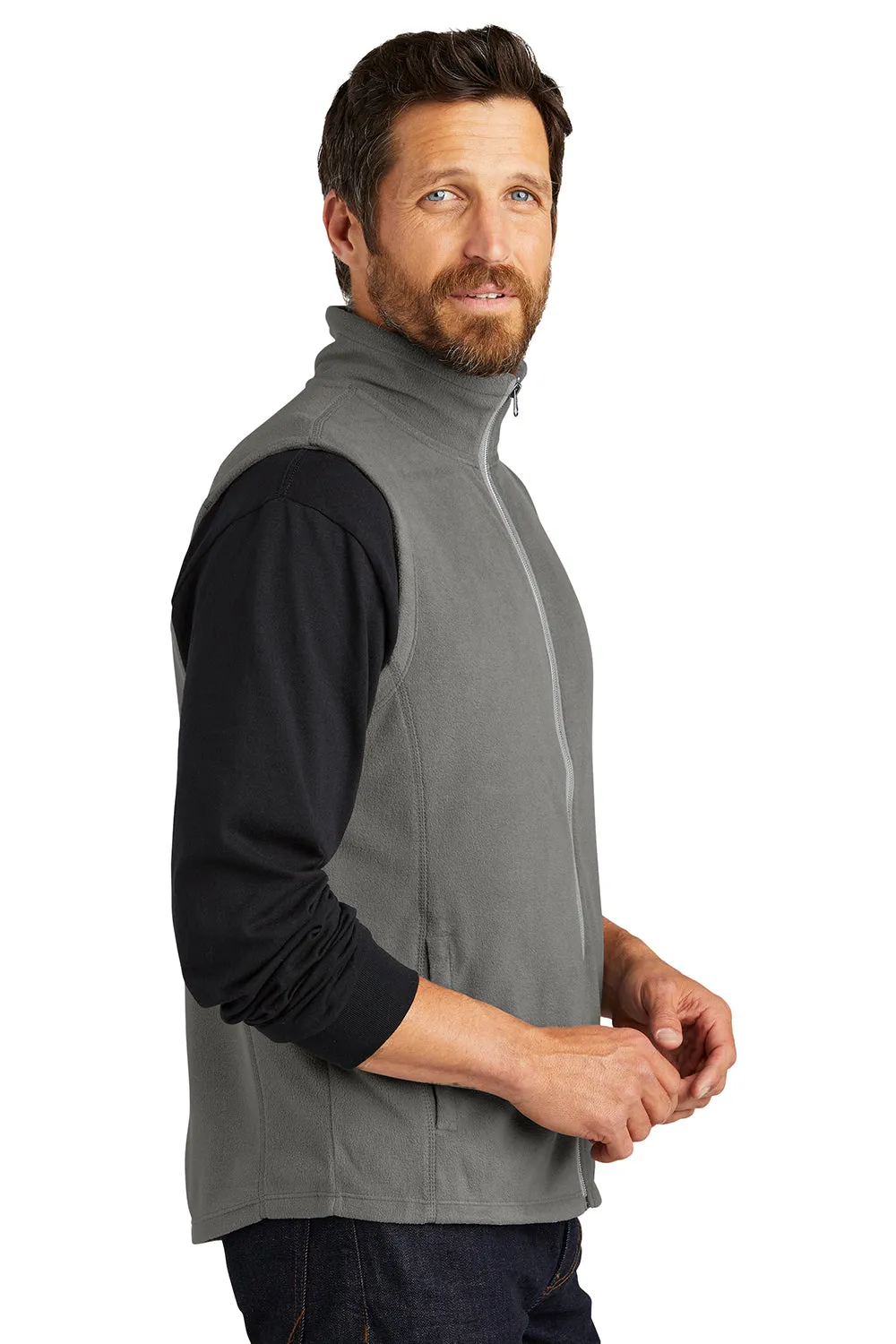 Port Authority Mens Pill Resistant Microfleece Full Zip Vest - Pearl Grey  Premium quality Clothing Port-Authority