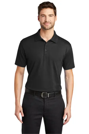 Port Authority Mens Rapid Dry Moisture Wicking Short Sleeve Polo Shirt - Black  Premium quality Clothing Port-Authority