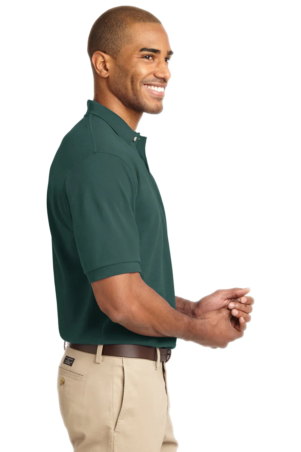 Port Authority Mens Shrink Resistant Short Sleeve Polo Shirt - Dark Green - Closeout  Premium quality Clothing Port-Authority