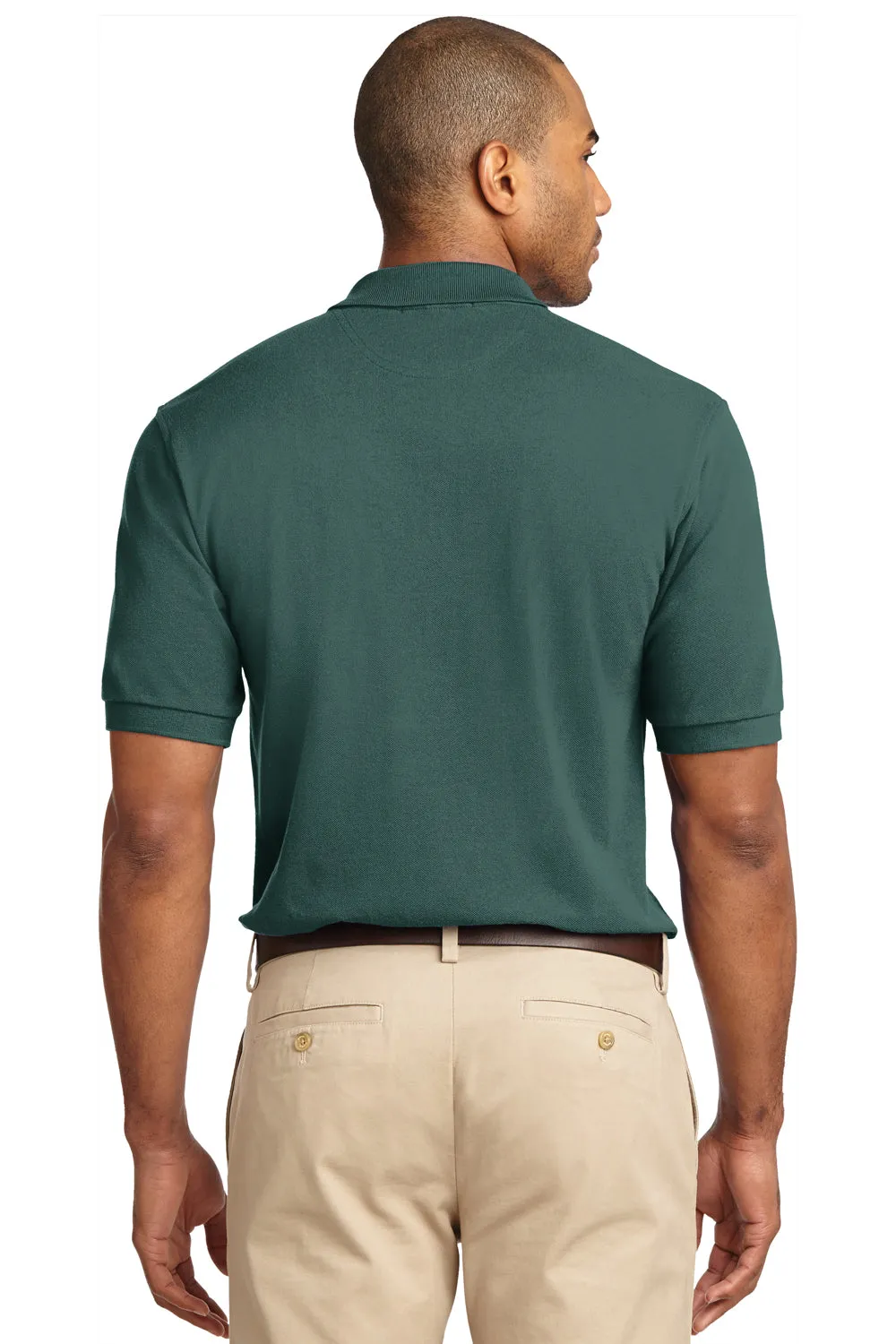 Port Authority Mens Shrink Resistant Short Sleeve Polo Shirt - Dark Green - Closeout  Premium quality Clothing Port-Authority