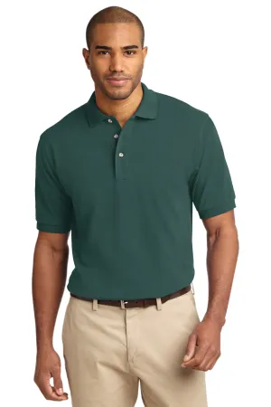 Port Authority Mens Shrink Resistant Short Sleeve Polo Shirt - Dark Green - Closeout  Premium quality Clothing Port-Authority