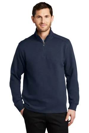 Port Authority Mens Slub Fleece 1/4 Zip Sweatshirt - Navy Blue  Premium quality Clothing Port-Authority