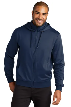 Port Authority Mens Smooth Fleece Full Zip Hooded Jacket - River Navy Blue  Premium quality Clothing Port-Authority