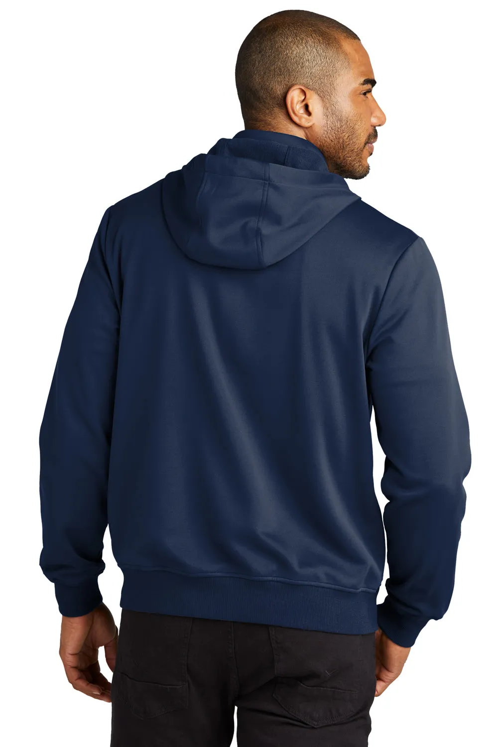 Port Authority Mens Smooth Fleece Full Zip Hooded Jacket - River Navy Blue  Premium quality Clothing Port-Authority