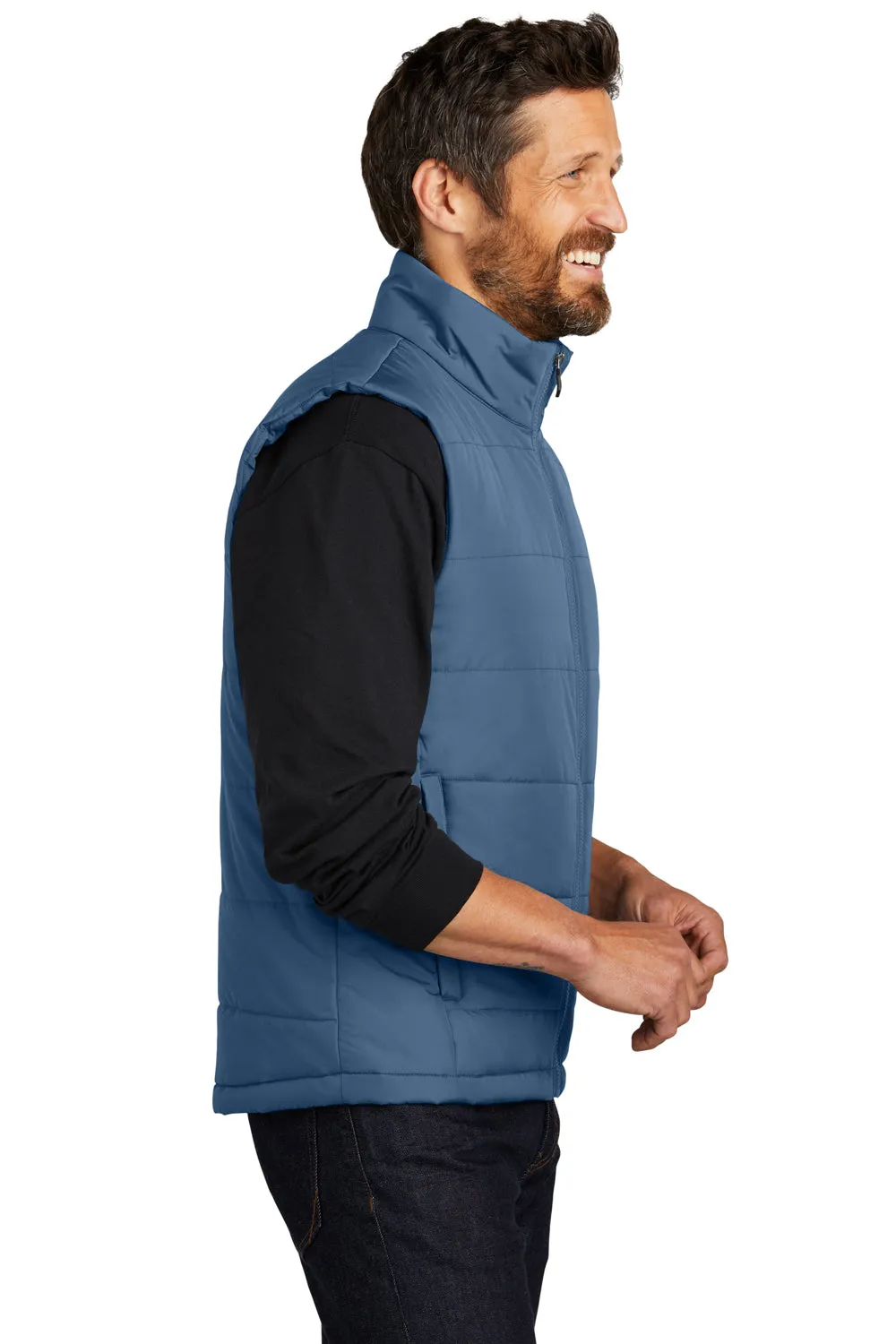 Port Authority Mens Water Resistant Full Zip Puffer Vest - Dusk Blue  Premium quality Clothing Port-Authority