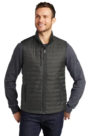 Port Authority Mens Water Resistant Packable Puffy Full Zip Vest - Sterling Grey/Graphite Grey  Premium quality Clothing Port-Authority