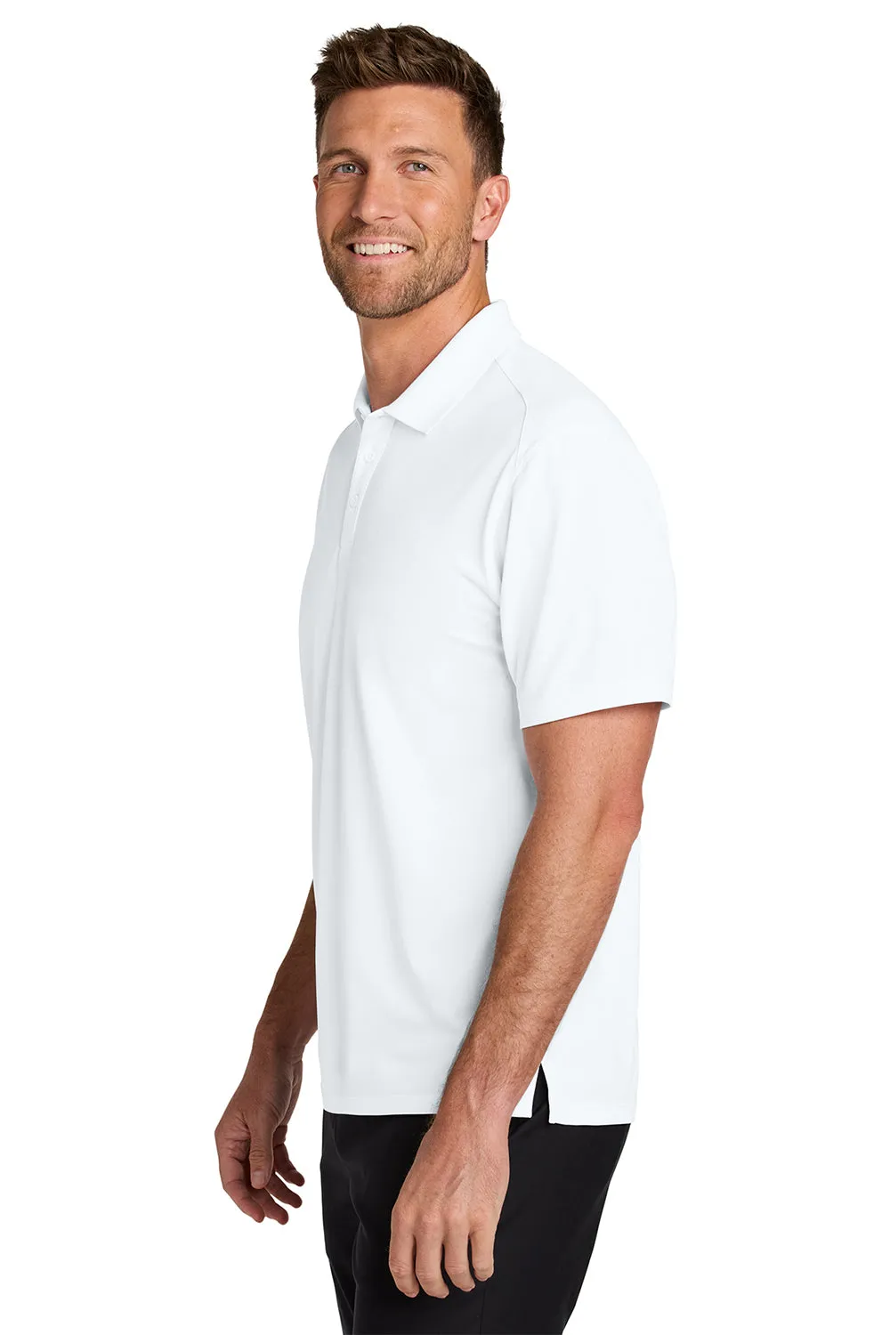Port Authority Mens Wearever Moisture Wicking Pique Short Sleeve Polo Shirt - White  Premium quality Clothing Port-Authority