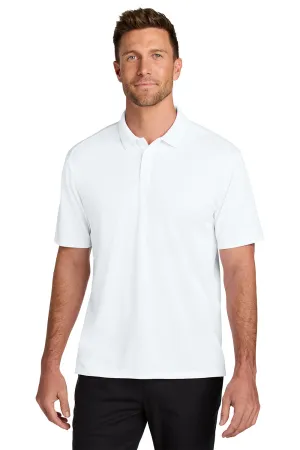 Port Authority Mens Wearever Moisture Wicking Pique Short Sleeve Polo Shirt - White  Premium quality Clothing Port-Authority