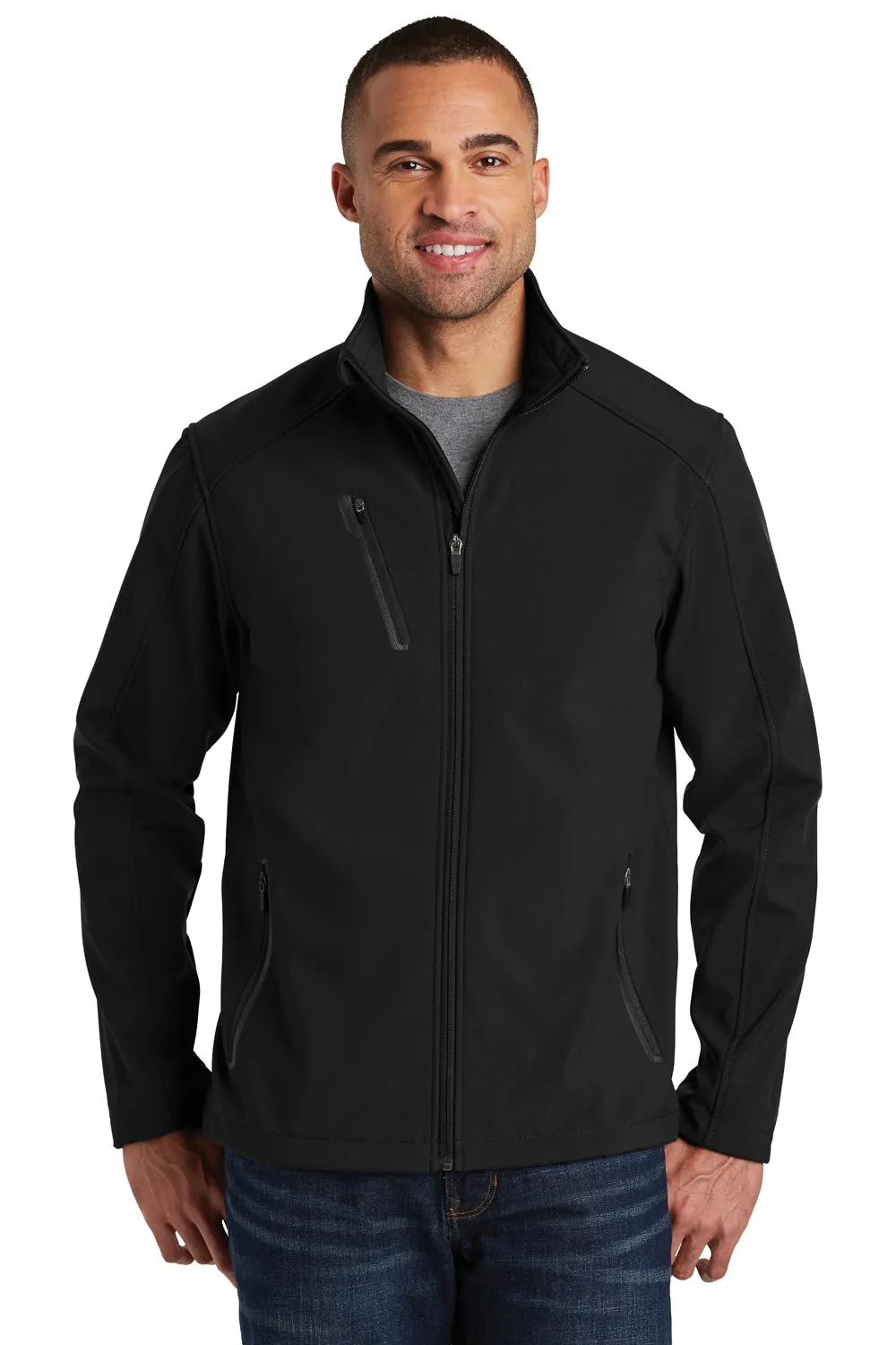 Port Authority Mens Welded Wind & Water Resistant Full Zip Jacket - Black  Premium quality Clothing Port-Authority