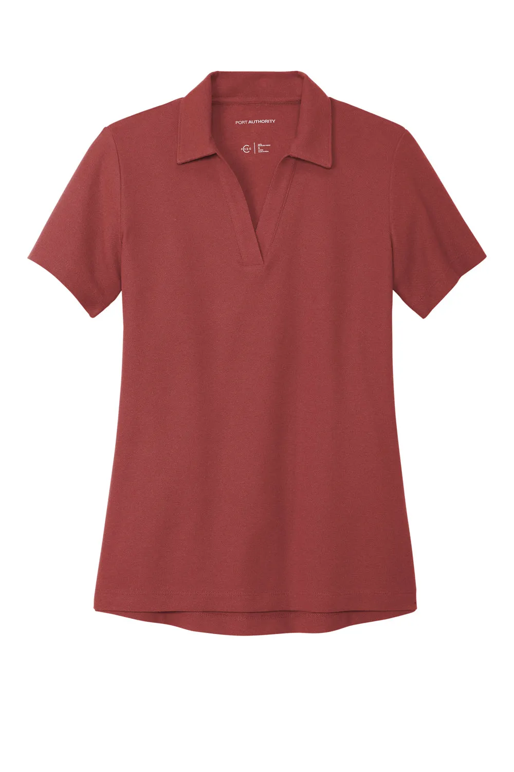 Port Authority Womens C-FREE Pique Short Sleeve Polo Shirt - Garnet Red  Premium quality Clothing Port-Authority