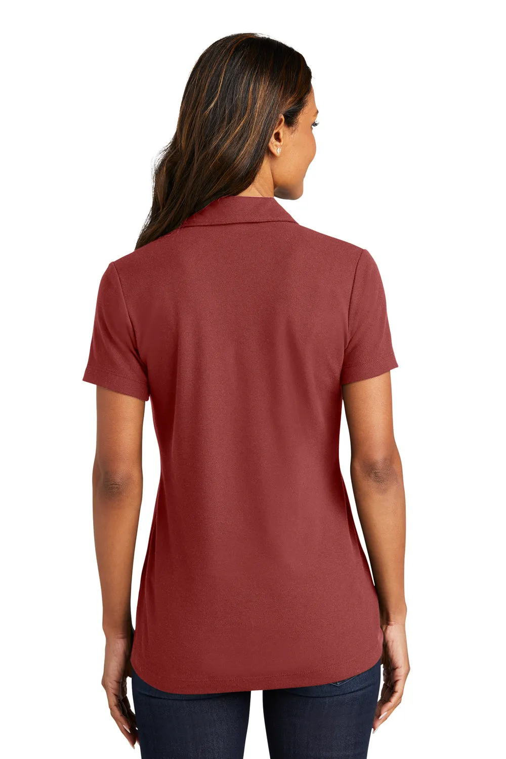 Port Authority Womens C-FREE Pique Short Sleeve Polo Shirt - Garnet Red  Premium quality Clothing Port-Authority