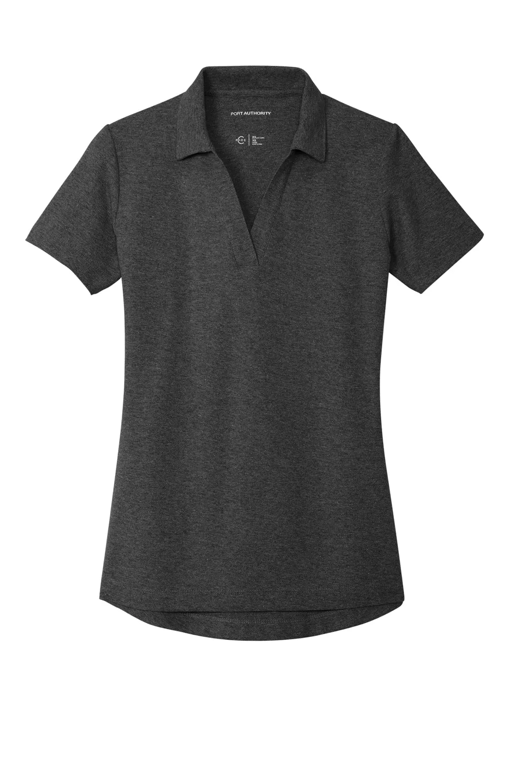 Port Authority Womens C-FREE Pique Short Sleeve Polo Shirt - Heather Charcoal Grey  Premium quality Clothing Port-Authority