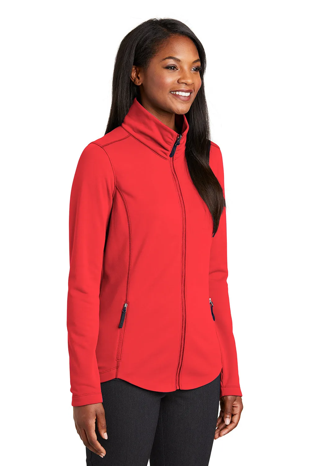 Port Authority Womens Collective Full Zip Smooth Fleece Jacket - Pepper Red - Closeout  Premium quality Clothing Port-Authority
