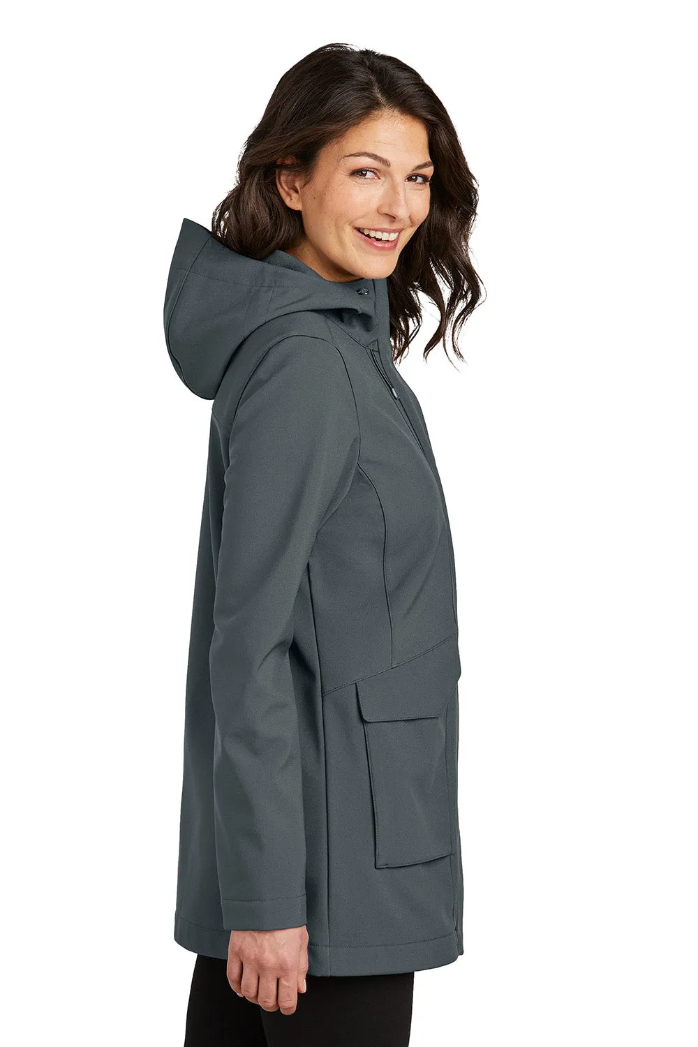 Port Authority Womens Collective Outer Water Resistant Soft Shell Full Zip Hooded Parka - Graphite Grey  Premium quality Clothing Port-Authority