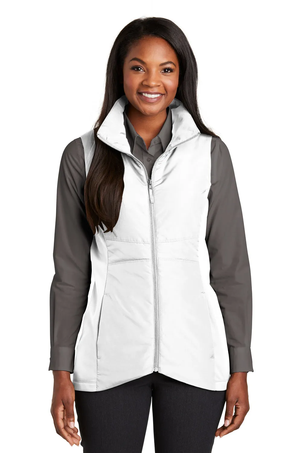 Port Authority Womens Collective Wind & Water Resistant Full Zip Vest - White  Premium quality Clothing Port-Authority