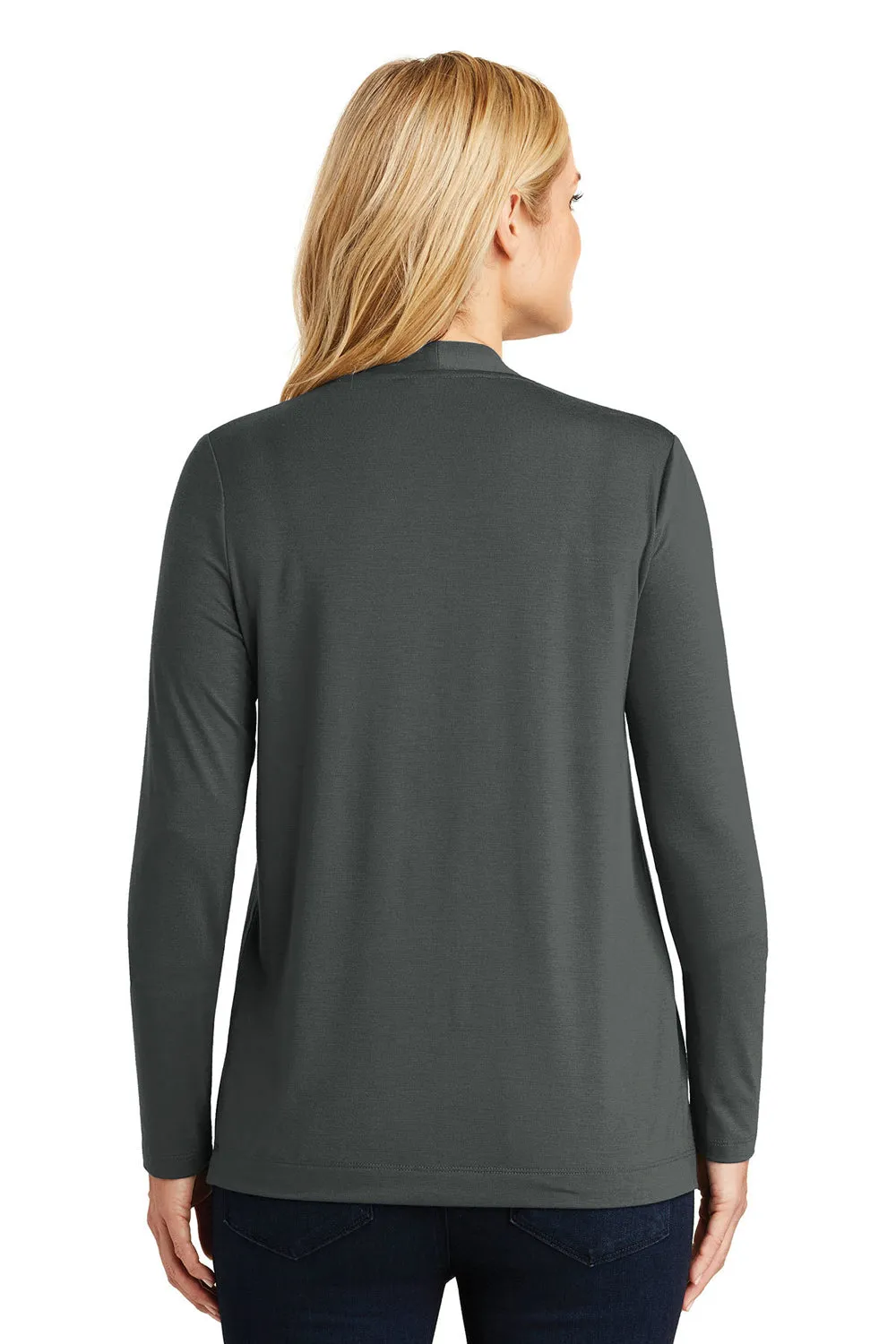 Port Authority Womens Concept Long Sleeve Cardigan Sweater - Smoke Grey  Premium quality Clothing Port-Authority