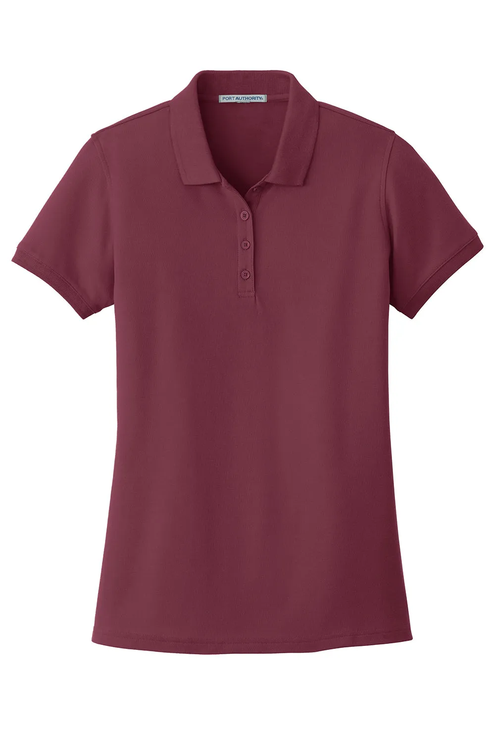 Port Authority Womens Core Classic Short Sleeve Polo Shirt - Burgundy  Premium quality Clothing Port-Authority