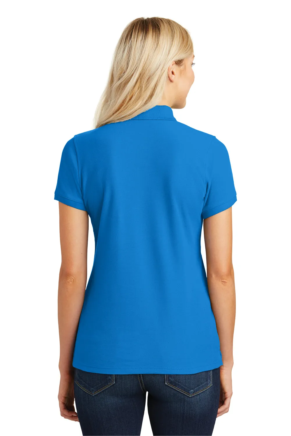 Port Authority Womens Core Classic Short Sleeve Polo Shirt - Coastal Blue  Premium quality Clothing Port-Authority