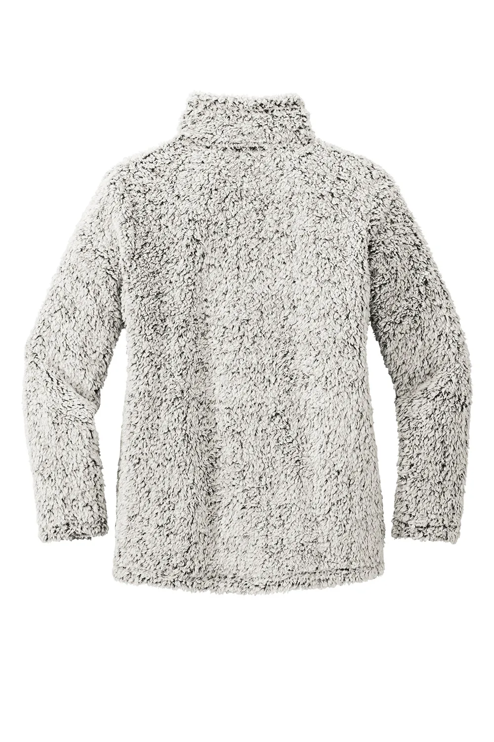 Port Authority Womens Cozy Sherpa Fleece 1/4 Zip Jacket - Heather Grey  Premium quality Clothing Port-Authority
