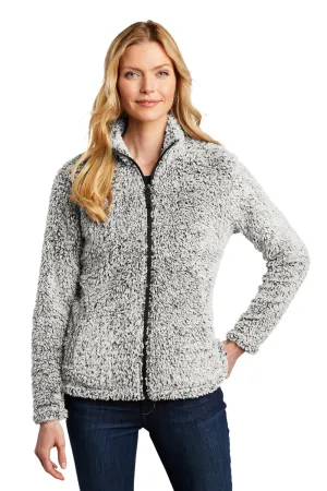 Port Authority Womens Cozy Sherpa Fleece Full Zip Jacket - Heather Grey - Closeout  Premium quality Clothing Port-Authority
