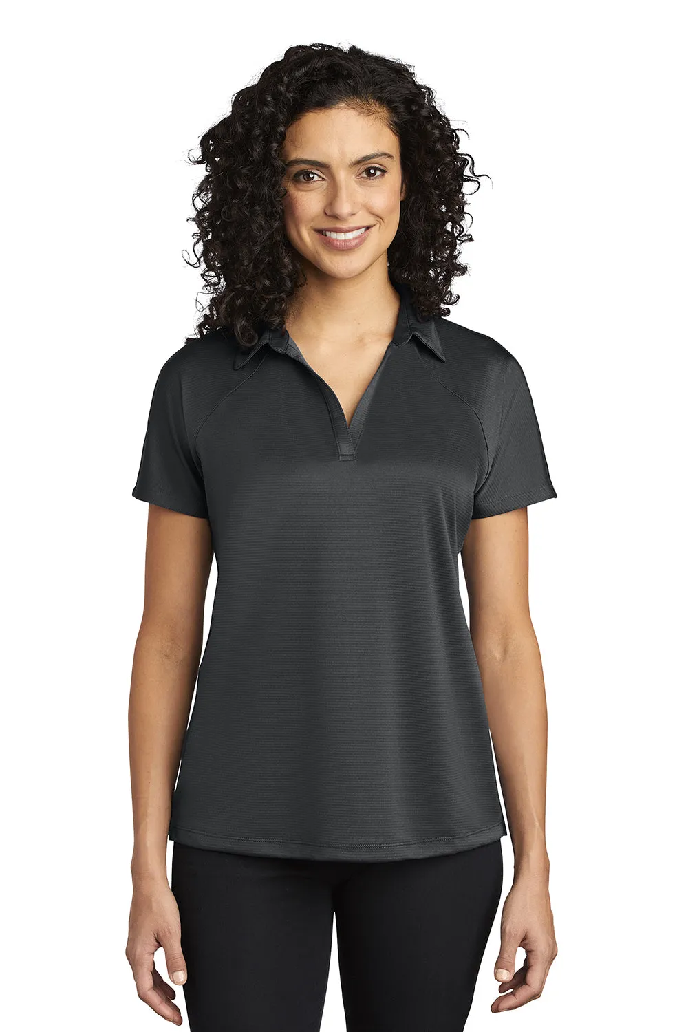 Port Authority Womens Crossover Moisture Wicking Short Sleeve Polo Shirt - Battleship Grey  Premium quality Clothing Port-Authority