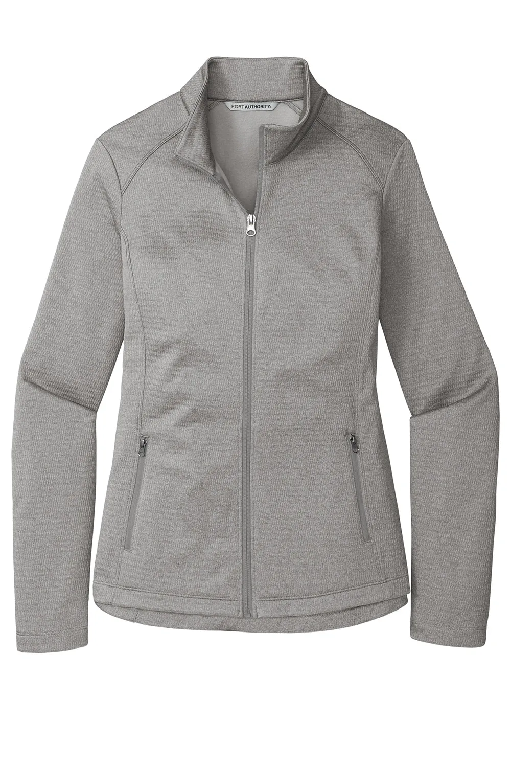 Port Authority Womens Diamond Fleece Full Zip Jacket - Heather Gusty Grey - Closeout  Premium quality Clothing Port-Authority
