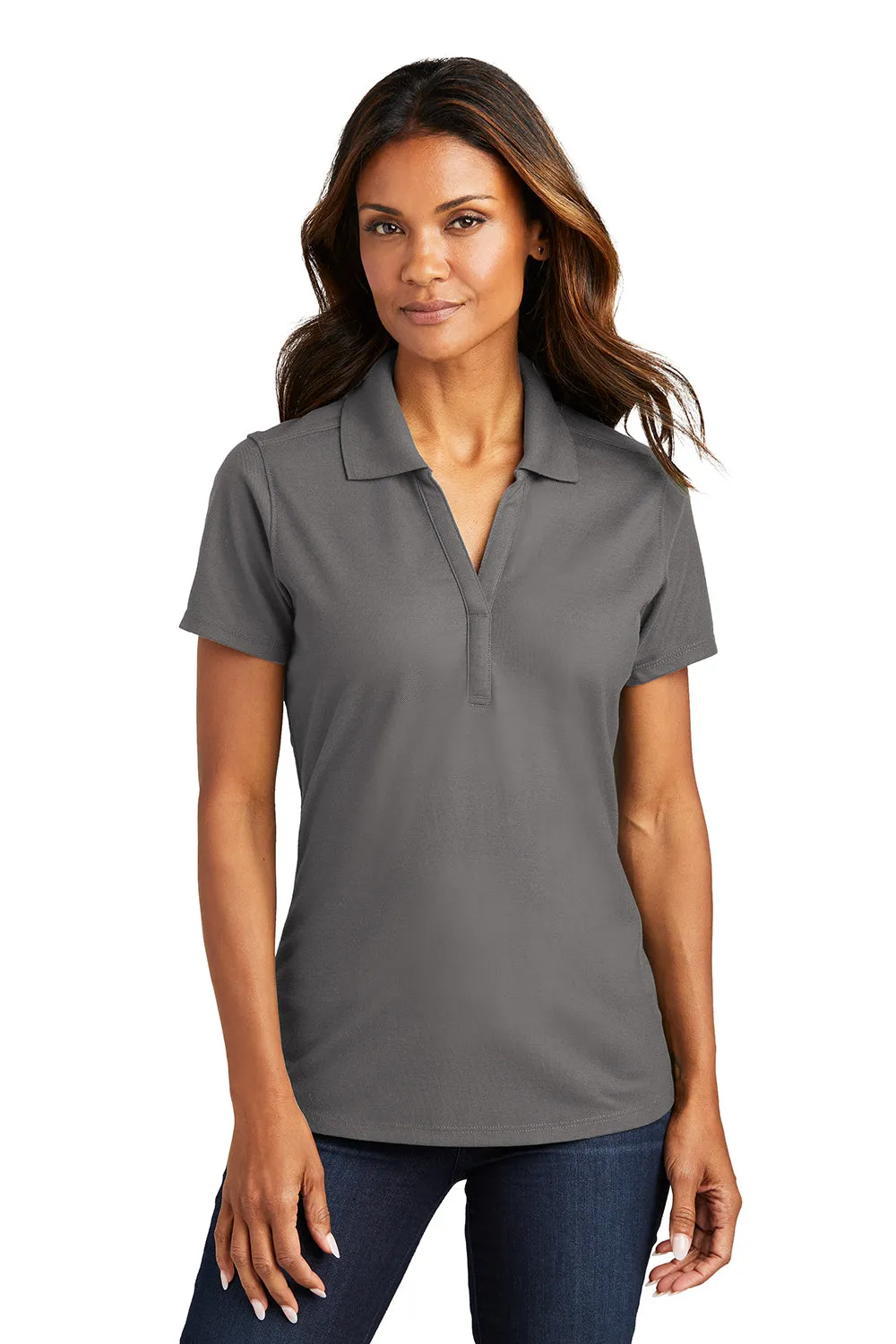 Port Authority Womens EZPerformance Moisture Wicking Short Sleeve Polo Shirt - Sterling Grey  Premium quality Clothing Port-Authority