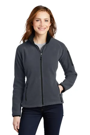 Port Authority Womens Full Zip Fleece Jacket - Battleship Grey/Black - Closeout  Premium quality Clothing Port-Authority