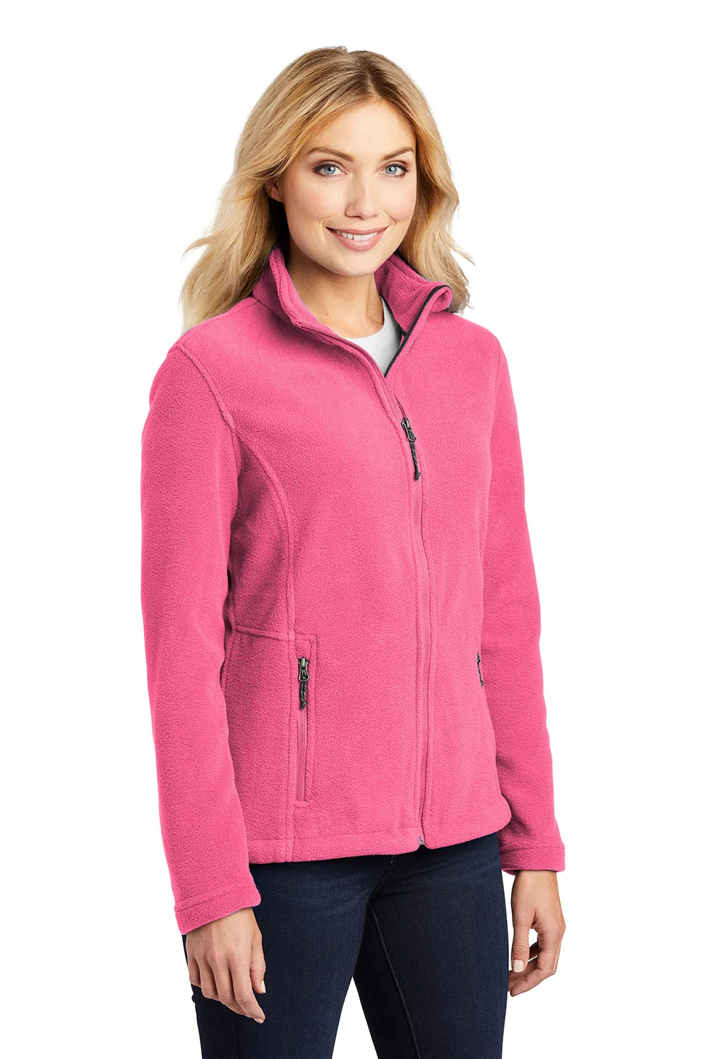 Port Authority Womens Full Zip Fleece Jacket - Pink Blossom  Premium quality Clothing Port-Authority